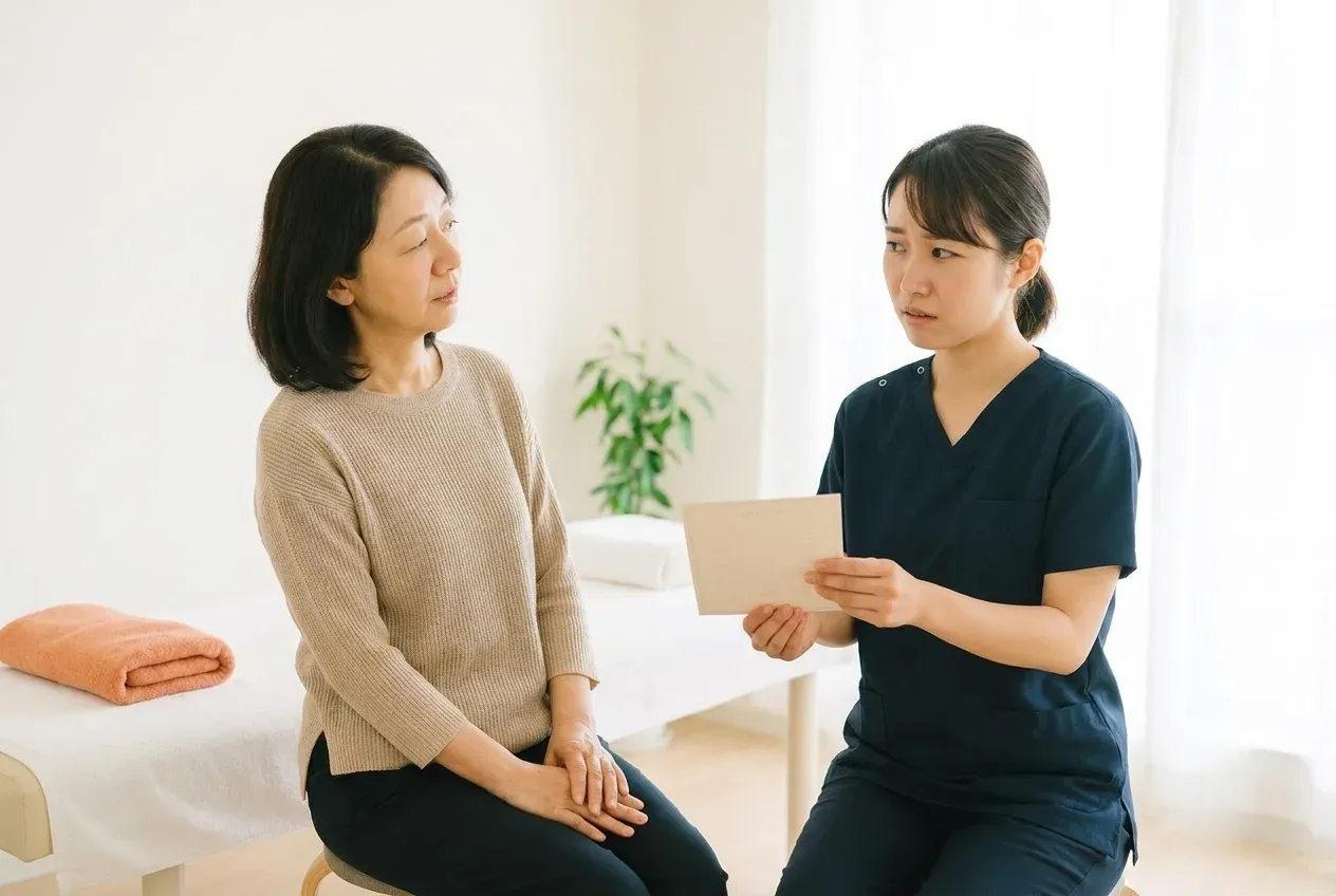 メニューの案内に、身構える患者様