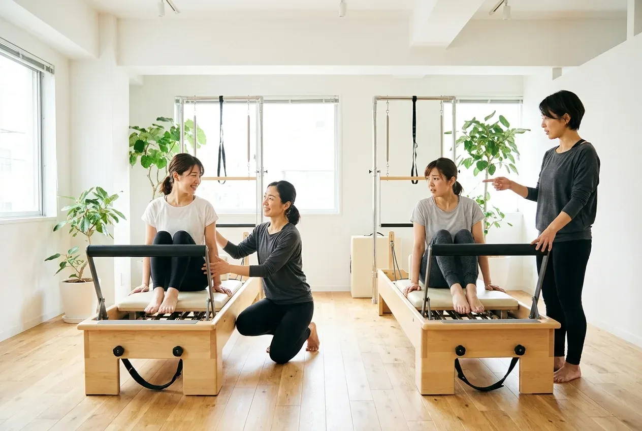 丁寧に説明するインストラクターと、短い指示だけのインストラクター