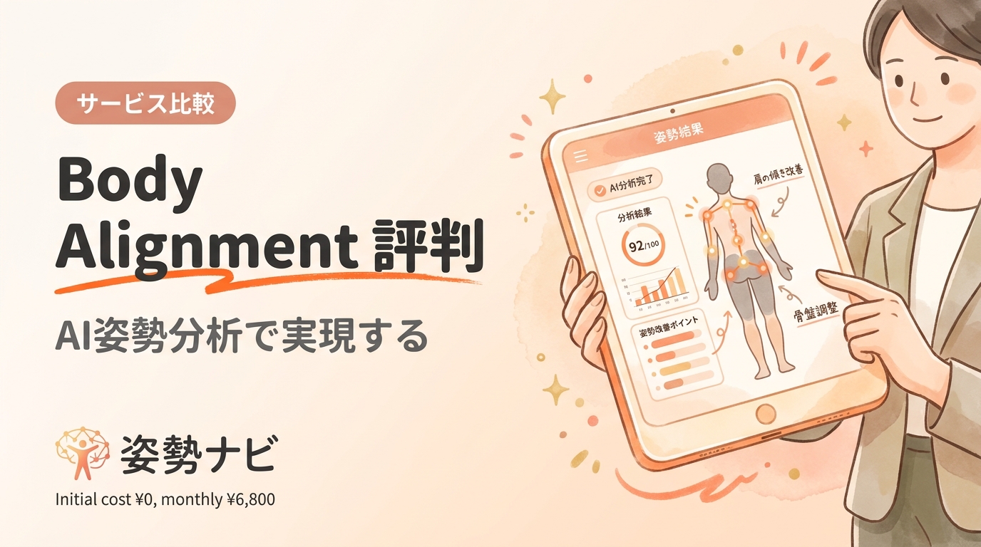 Body Alignment 評判は？料金・口コミと姿勢ナビとの違いを徹底比較