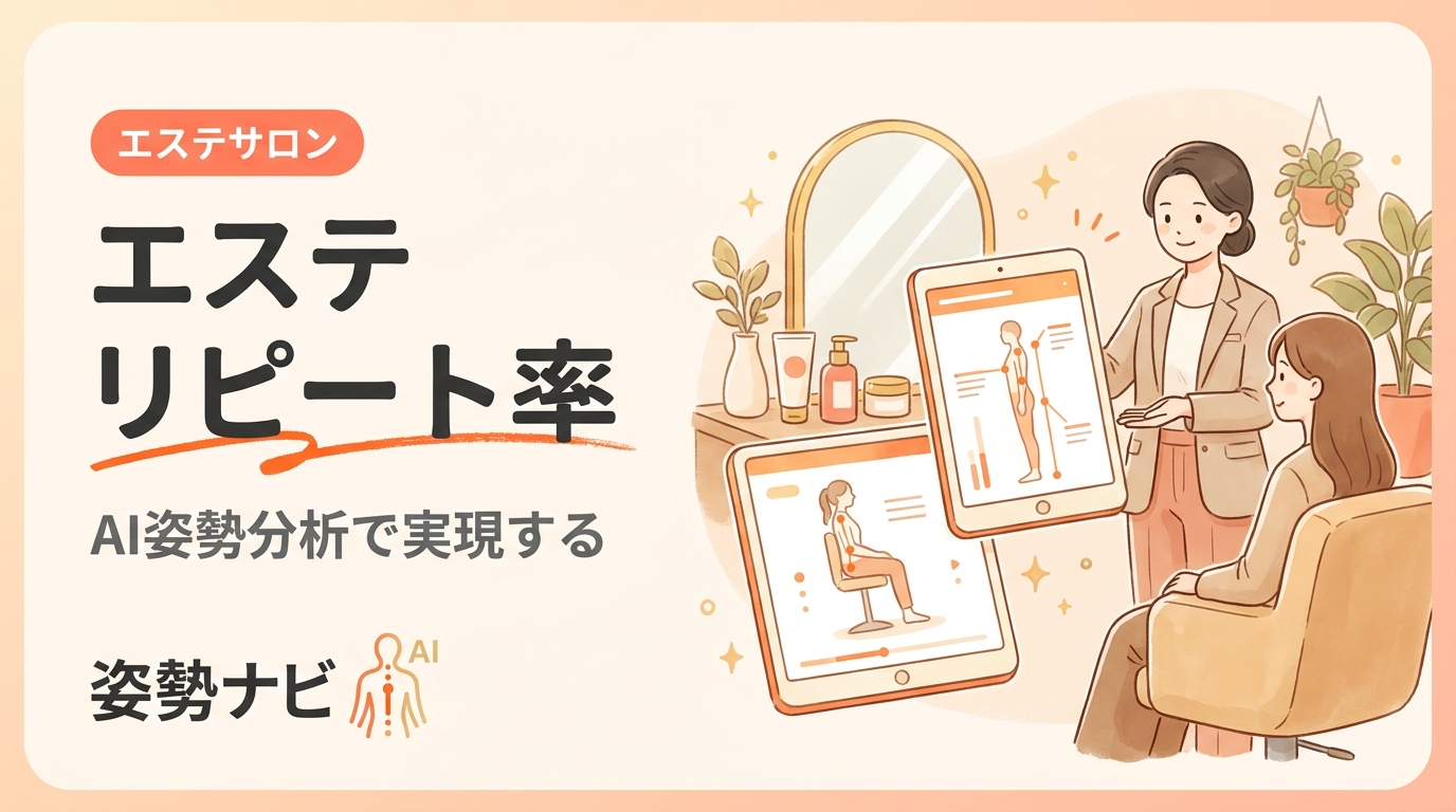 エステ リピート率を上げる方法｜平均値・計算式・痩身×姿勢可視化の最新施策