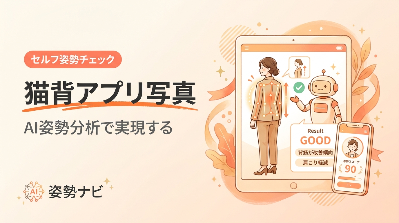 猫背 アプリ 写真で判定｜AIで姿勢を分析できる無料アプリの選び方