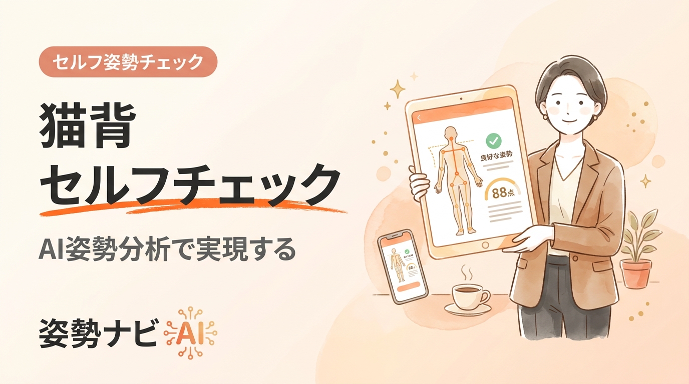 猫背セルフチェック｜壁立ち1分でわかる診断とAI姿勢分析の使い方