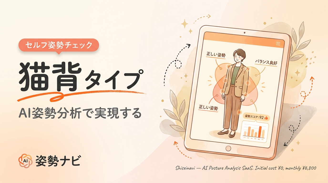 猫背タイプは4種類｜あなたはどのタイプ?診断チェックと改善法を解説
