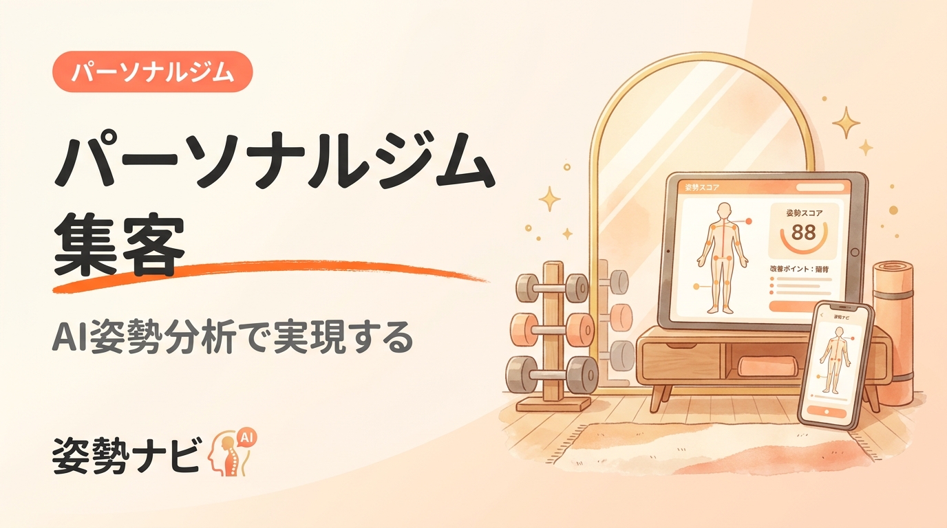 パーソナルジム集客の方法14選｜チャネル別ROIとAI姿勢分析活用ガイド