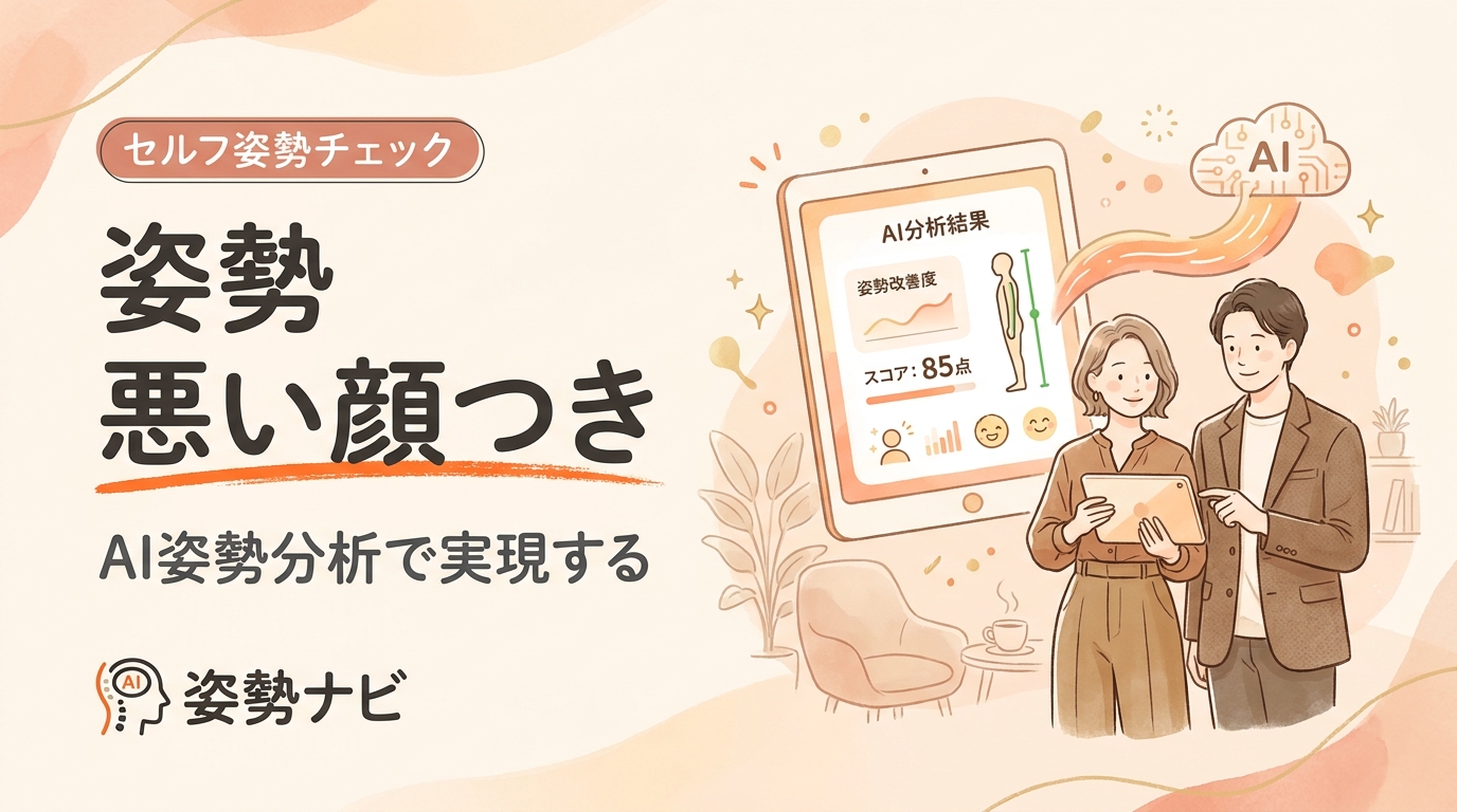 姿勢が悪いと顔つきはどう変わる？たるみ・歪みの原因とセルフチェック